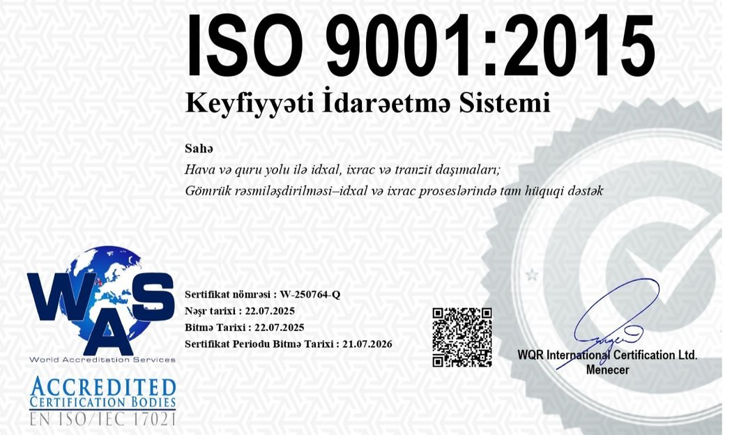 ISO 9001: Logistika Sektorunda Keyfiyyət İdarəetmə Sistemi